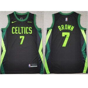 Adult Mens Jaylen Brown Black Stitched Jersey